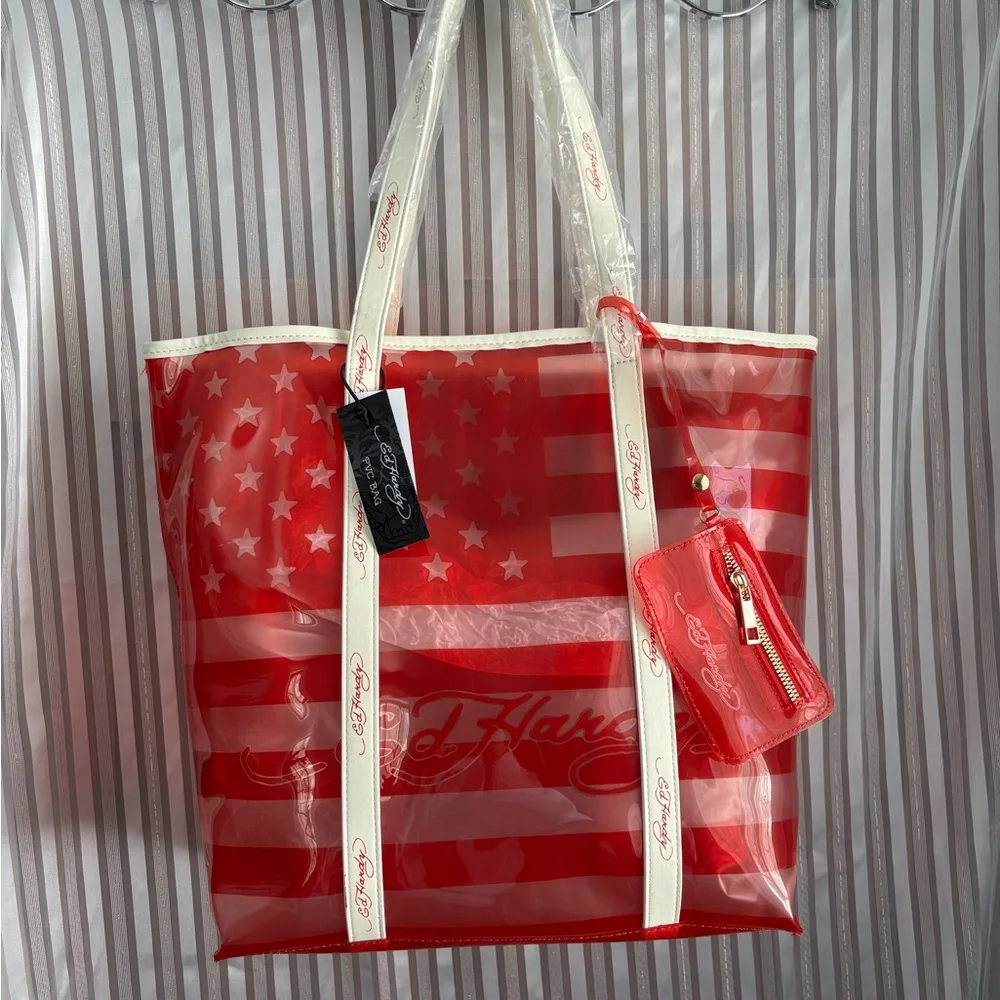Ed Hardy American flag tote bag NWT - Picture 7 of 14